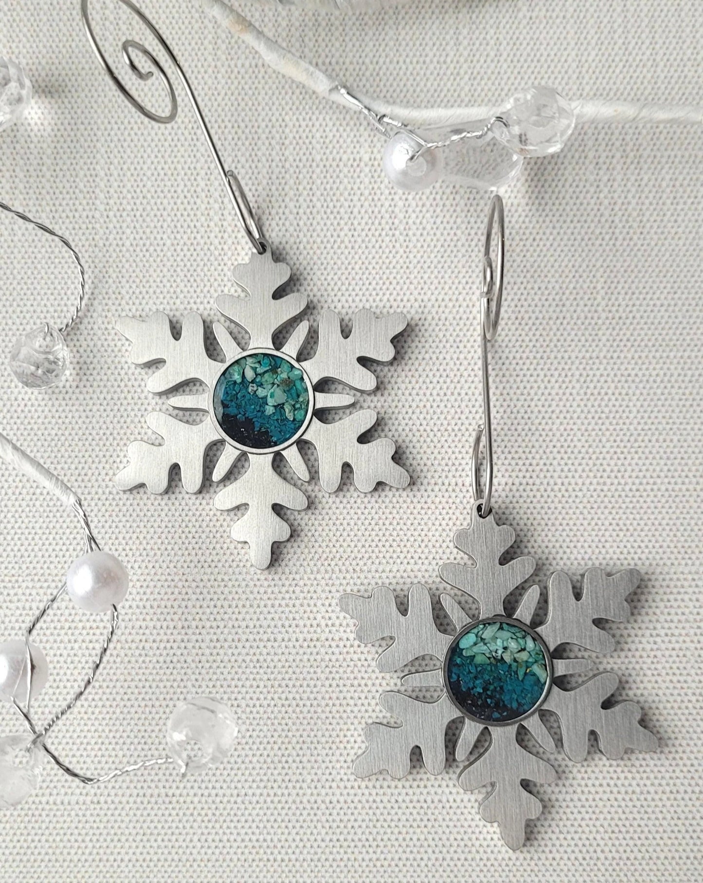 Here & There - Metal Ornament with Sand Charm