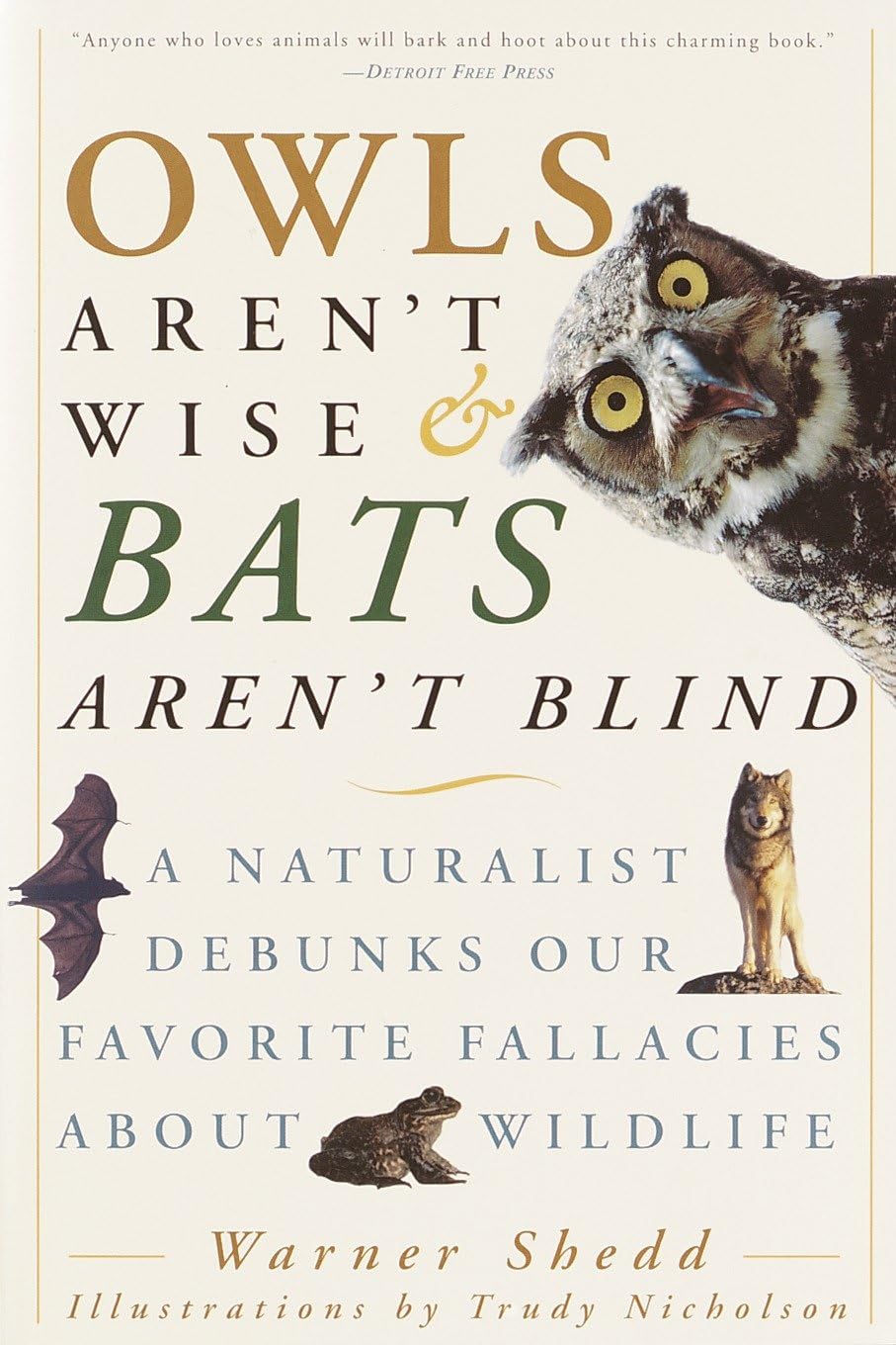 Owls Aren't Wise & Bats Aren't Blind: A Naturalist Debunks Our Favorite Fallacies About Wildlife by Warner Shedd