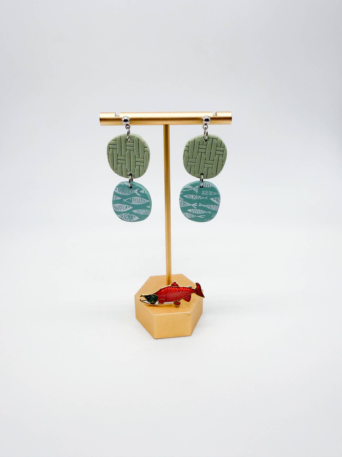 Fish Print Earrings