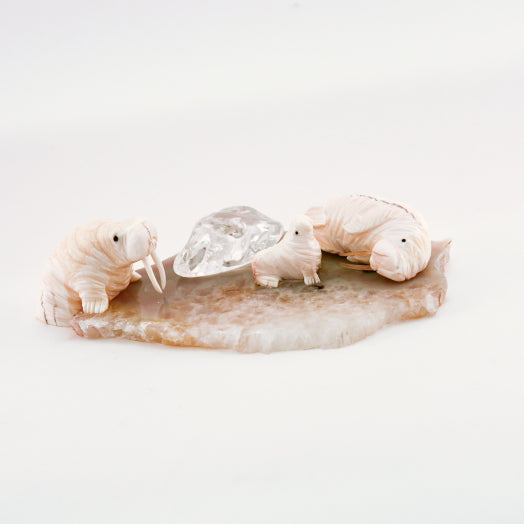 Mom & Pup Relaxing on Quartz Crystal