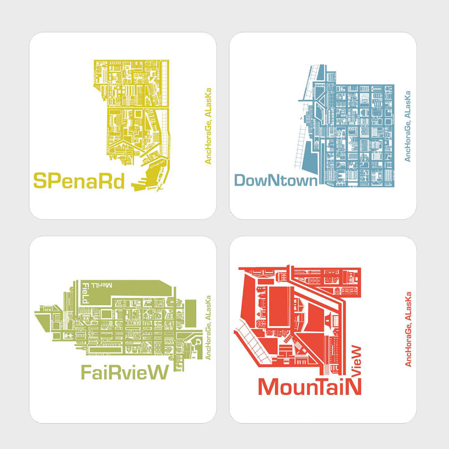 Anchorage Neighborhood Coasters