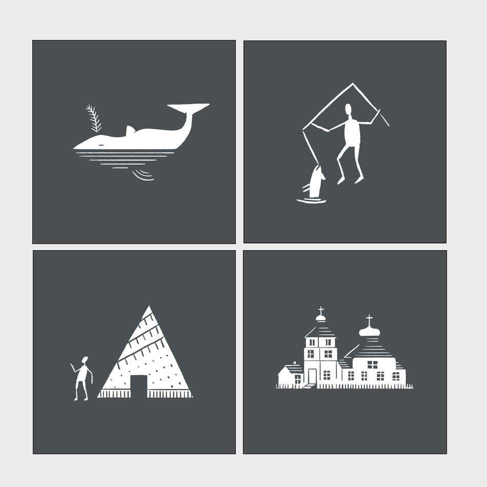 Alaska Gallery Scrimshaw Coasters