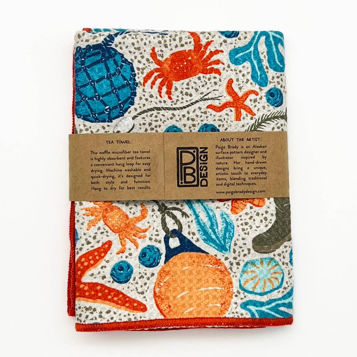 AK Beach Combing Tea Towel