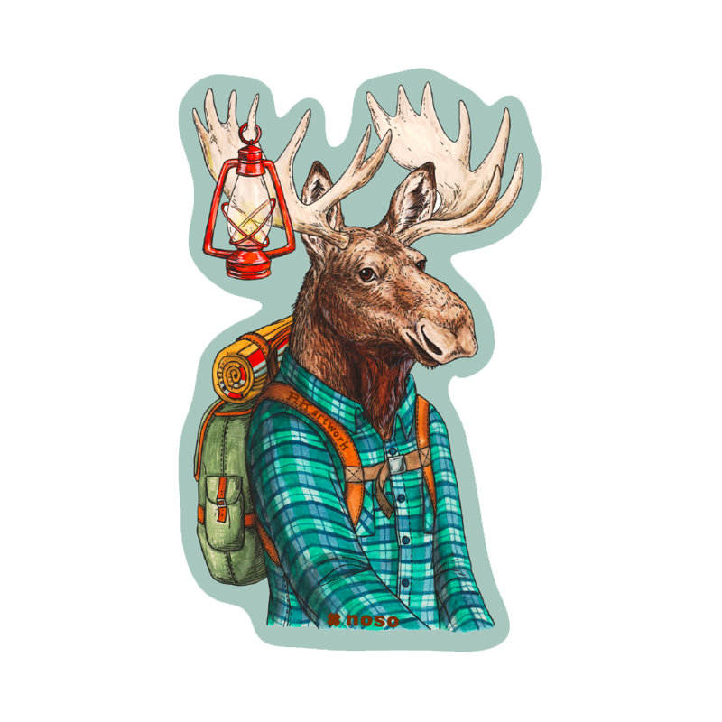 HIKING BUDDY MOOSE by Rachel Kozlowski