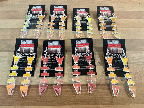 Smokehouse Earrings - Acrylic Earrings