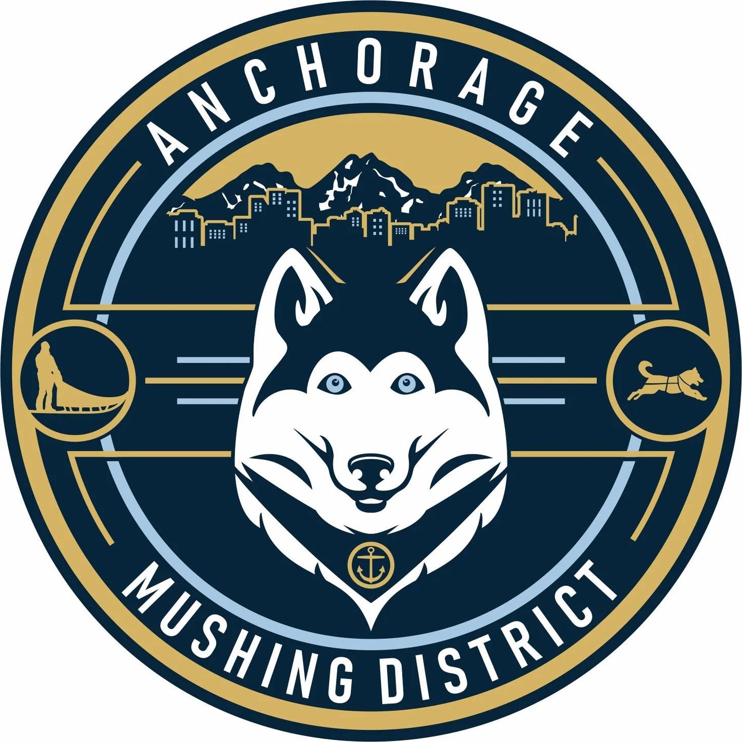 Anchorage Mushing District Logo Pin