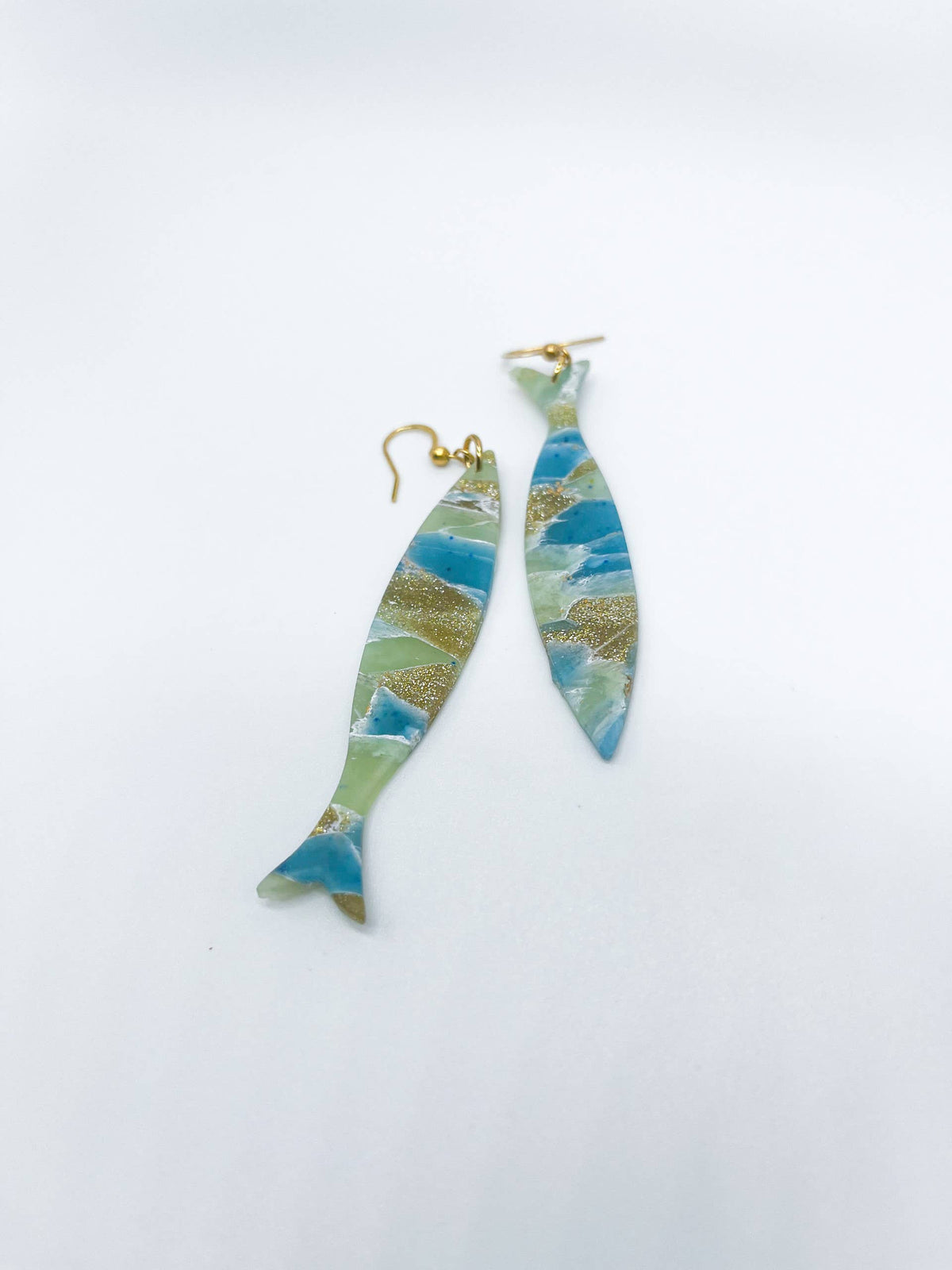 Seaglass Hooligan Fish Hoop Earrings