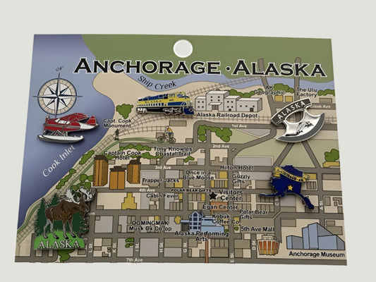 Anchorage Alaska Pin Set