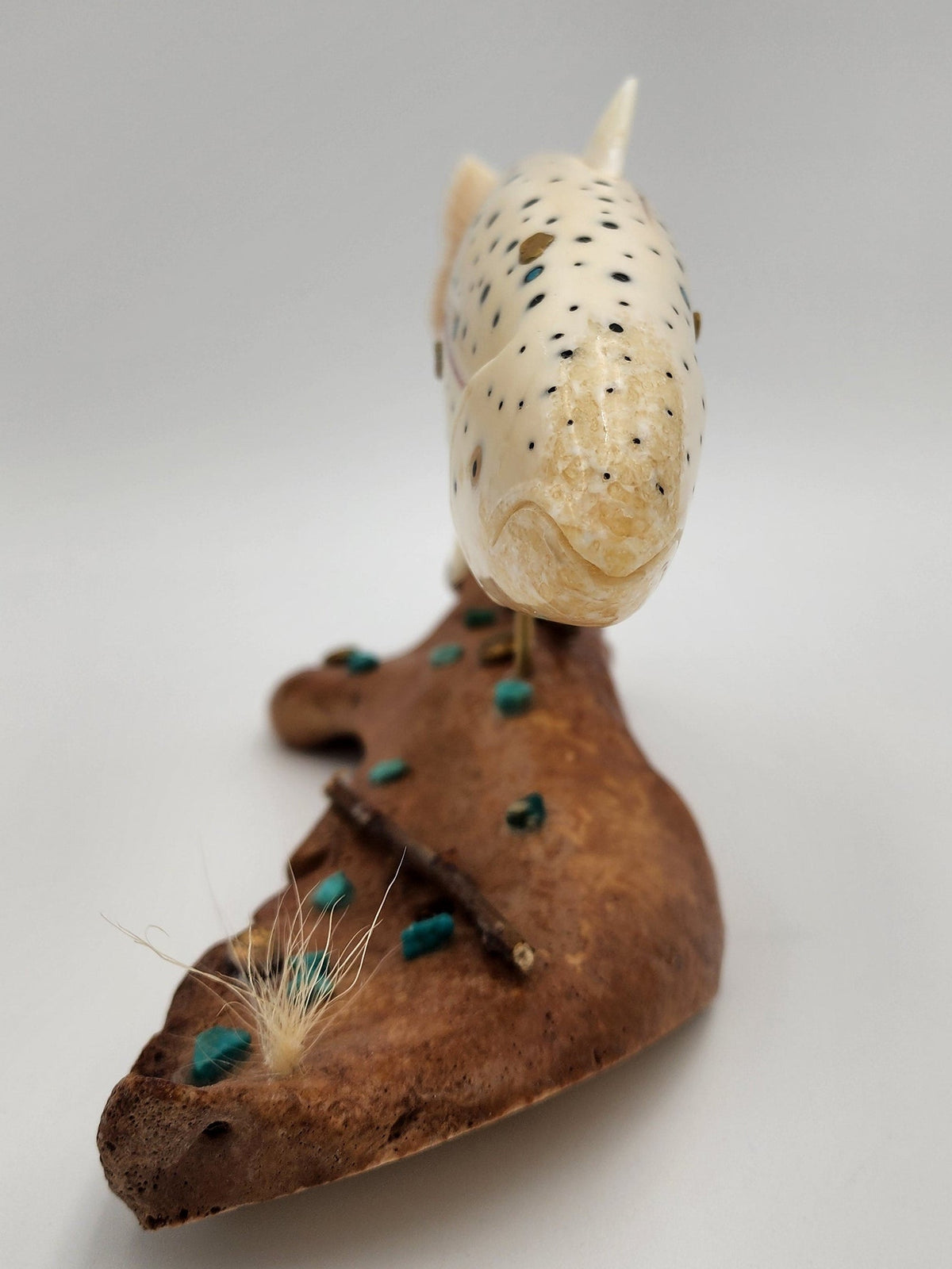 Dennis Pungowiyi - Large Ivory Salmon on Jaw Bone