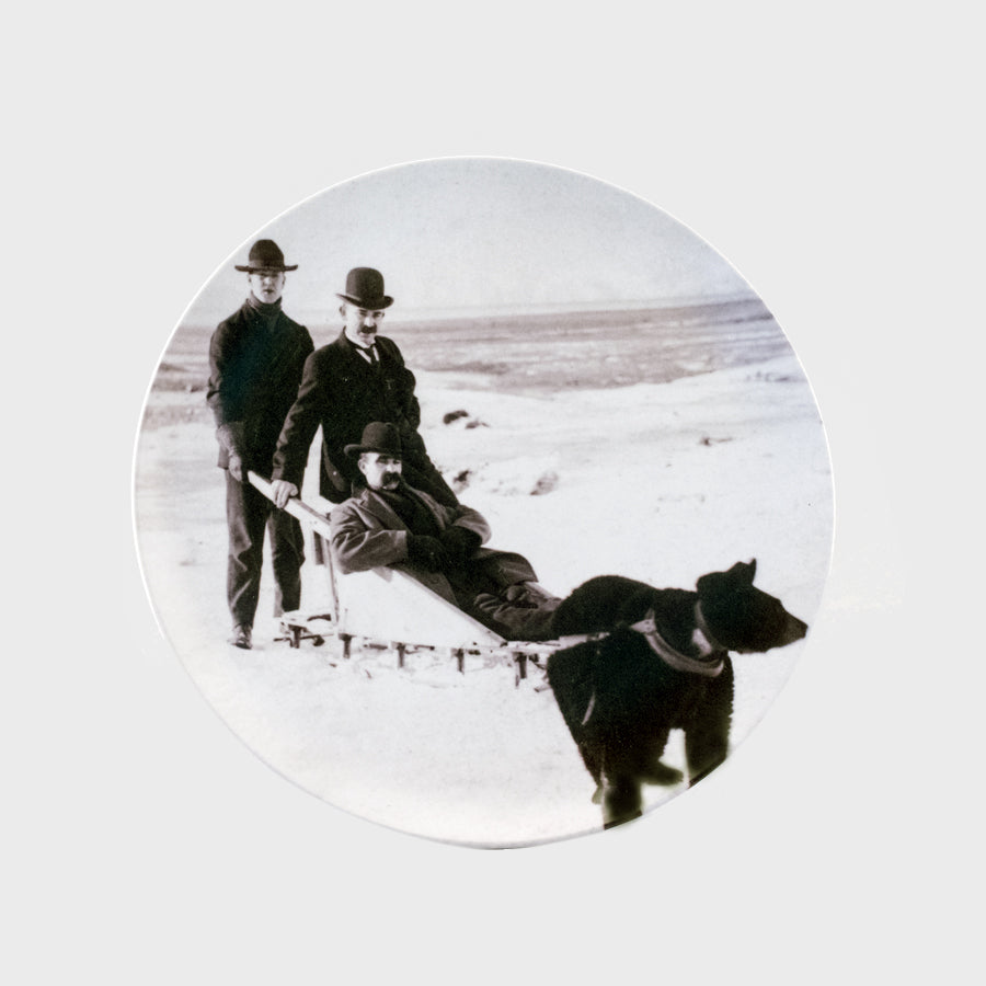 Plate - Black Bear and Sled