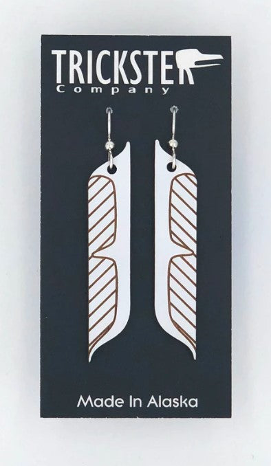 Baleen Earrings - White